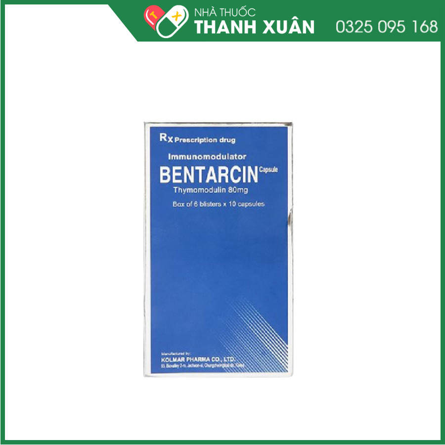 BENTARCIN Capsule 80mg hỗ trợ tăng cường miễn dịch (6 vỉ x 10 viên)